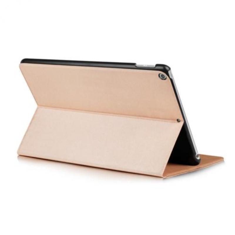 Leather style smart case goud iPad 2017 (9.7")