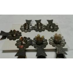 Antiek kerstbal ,,kaarsen klemmen 17 stuks