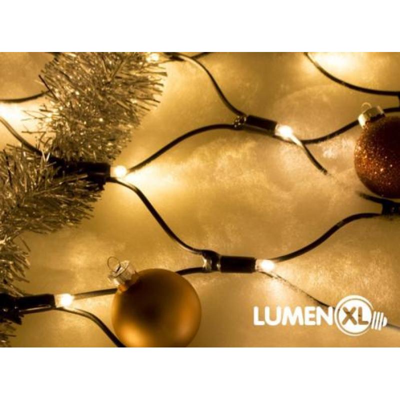 Kerstverlichting lichtnet rubber - 2x1 meter 200 LEDs
