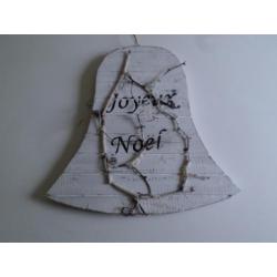 Partij houten kerst decoratie antique wit