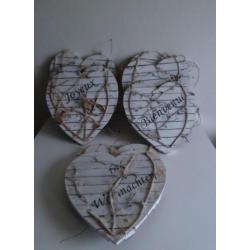 Partij houten kerst decoratie antique wit