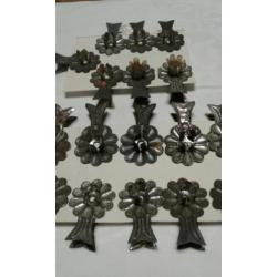 Antiek kerstbal ,,kaarsen klemmen 17 stuks
