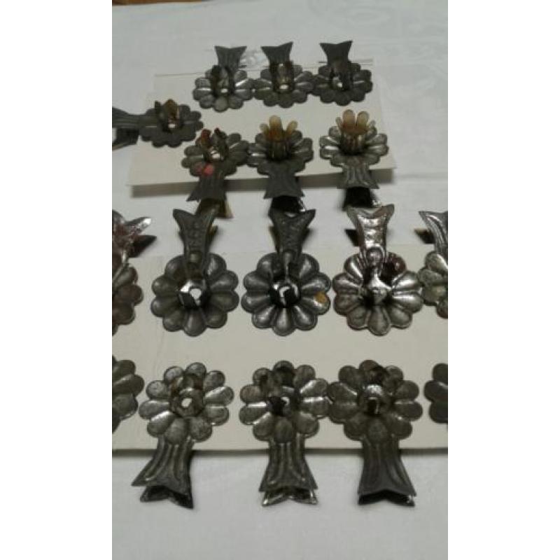 Antiek kerstbal ,,kaarsen klemmen 17 stuks