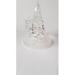 Swarovski Kerststolp met Dennenboom en Hert.