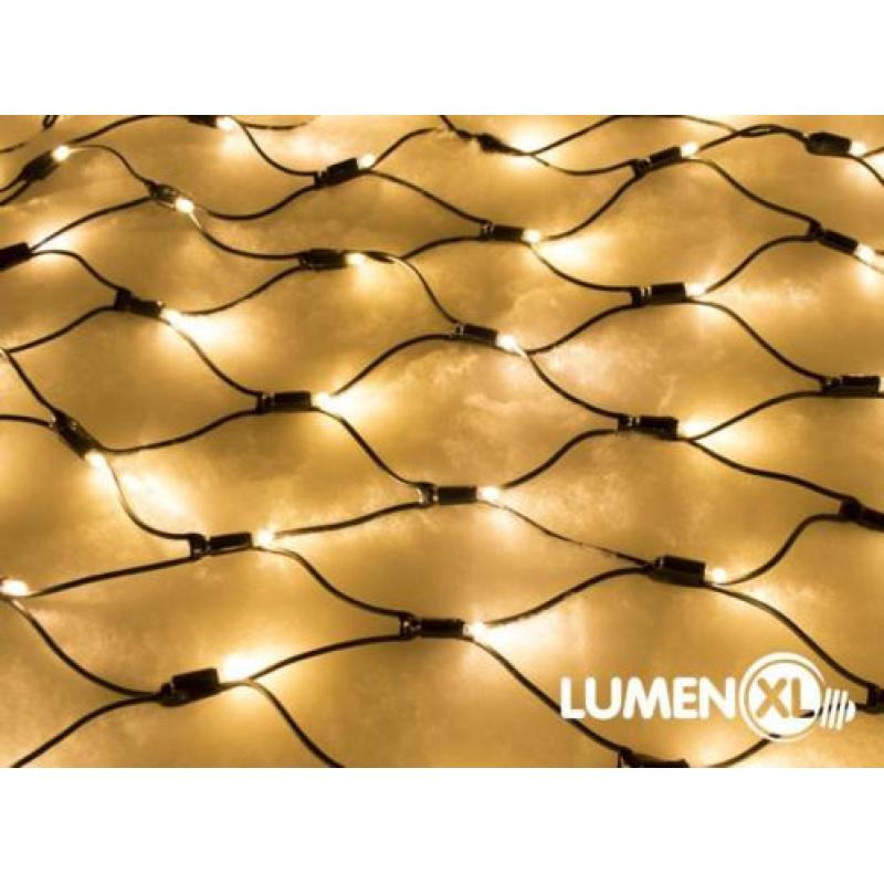 Kerstverlichting lichtnet rubber - 2x1 meter 200 LEDs