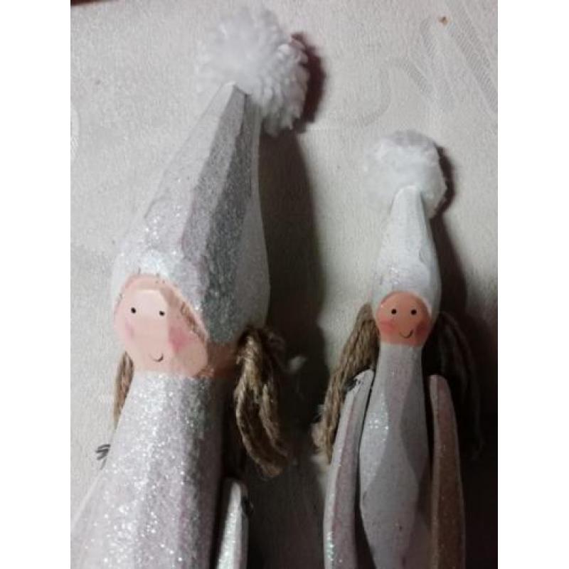 houten kerstengeltjes