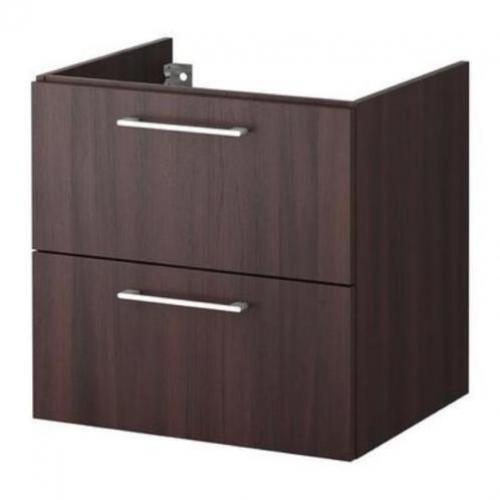 Godmorgon badkamer meubel ikea bruin hout