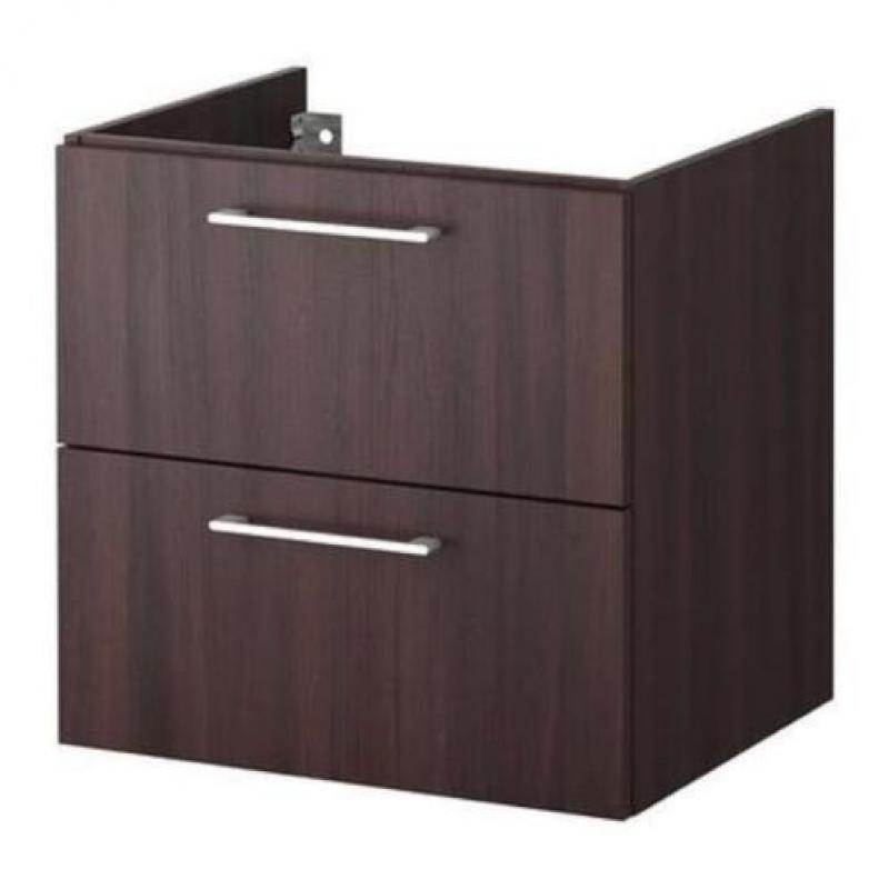 Godmorgon badkamer meubel ikea bruin hout