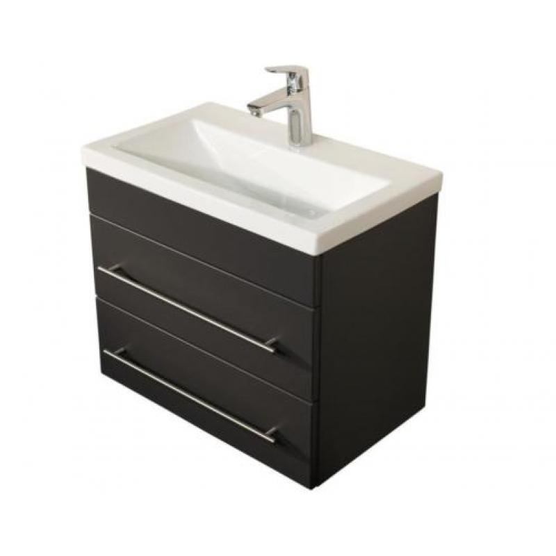 Badmeubel Badkamermeubel Reno 60 cm Antraciet ondiep model