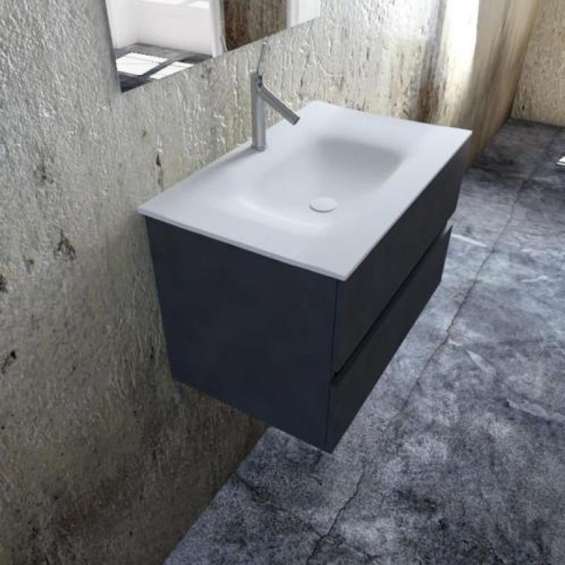 Zaro Badkamermeubel met Solid Surface wastafel 80cm compleet