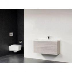 Saniclass XXS 100 badmeubel beach kunstmarmer 1 kraangat
