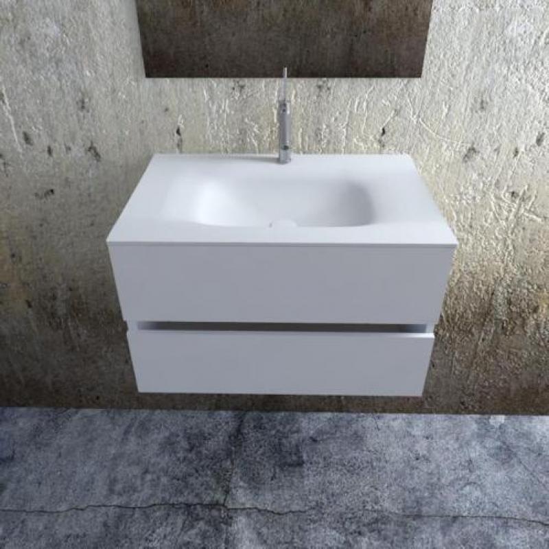 Zaro Badkamermeubel met Solid Surface wastafel 80cm compleet