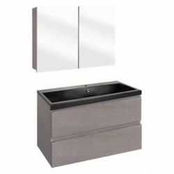 Badmeubelset Differnz The Collection 80x43x61 cm Grijs/Zw...
