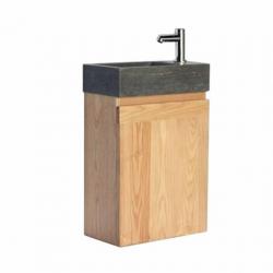 Fonteinkast Sanilux Wood Natuursteen Softclose Links draa...