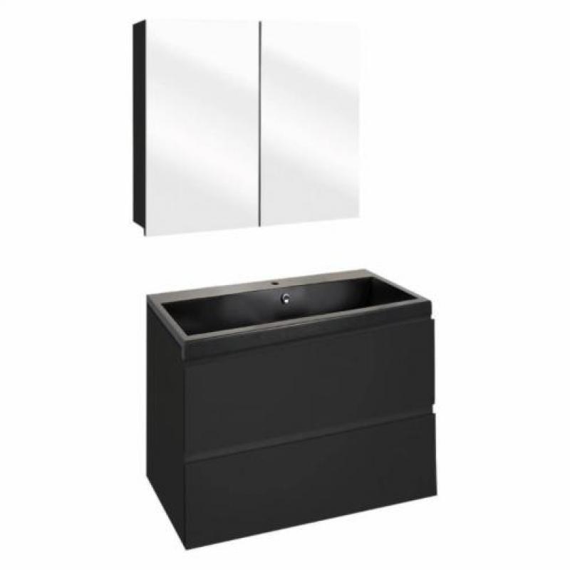 Badmeubelset Differnz The Collection 60x43x61 cm Zwart/Zw...