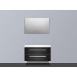Saniclass Florence badmeubel met spiegel 80x47cm black wood