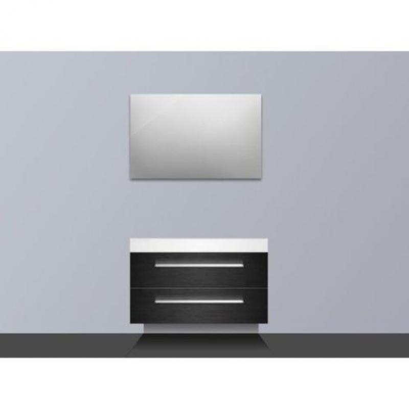 Saniclass Florence badmeubel met spiegel 80x47cm black wood