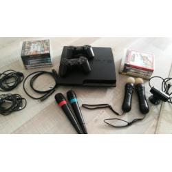 PS3 z.g.a.n. met spellen, controllers en veel extra's!!