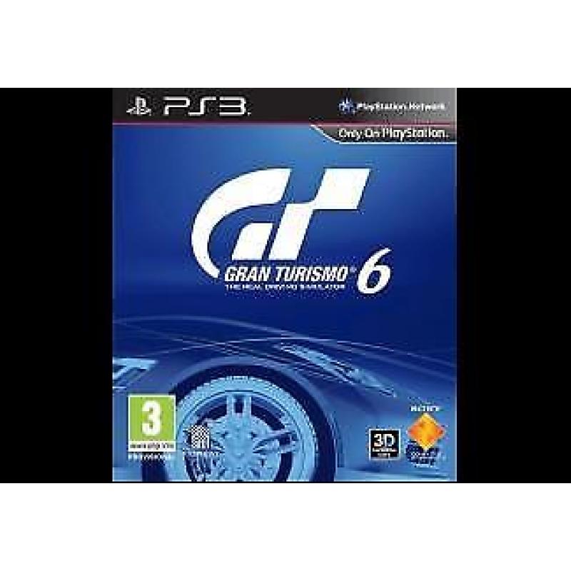 Playstation 3 + charging station + GTA 5 + Gran Turismo 6