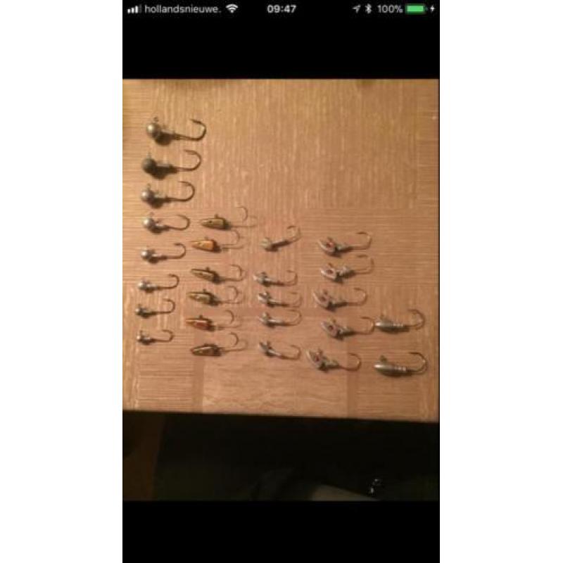 Loodkopjes met haak diverse soorten en gewichten