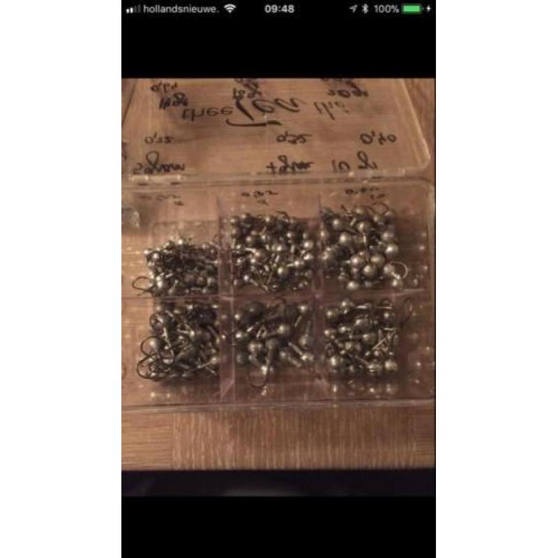 Loodkopjes met haak diverse soorten en gewichten