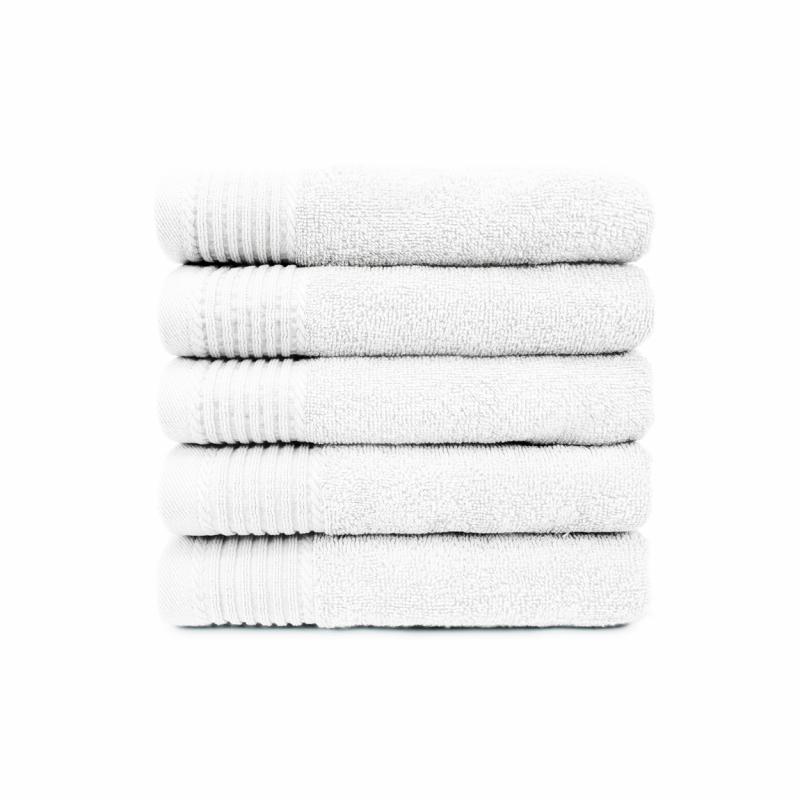 The One Badhanddoek Deluxe 70x140 550 gr Wit (5 stuks)