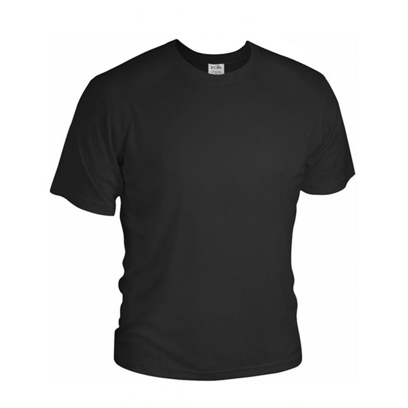 Zijden Heren T-Shirt Rondhals inSilk, Kleur Zwart, Maat Medium